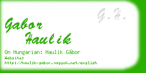 gabor haulik business card